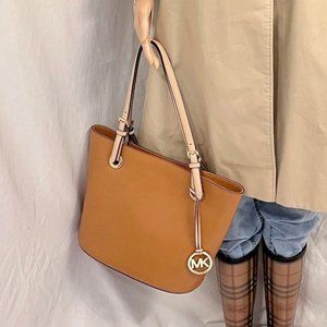 Michael Kors Gold Leather Tote Bag